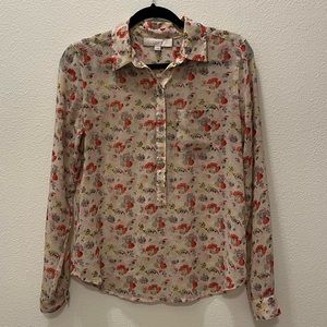 Loft floral blouse Sz Small